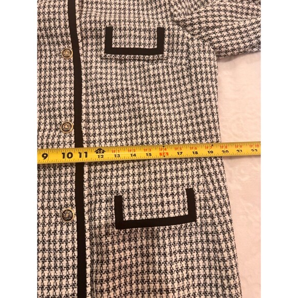 Anne Klein Women's Chic Tweed Fabric Collarless Long Jacket/Dress Siz 12 - Picture 15 of 15